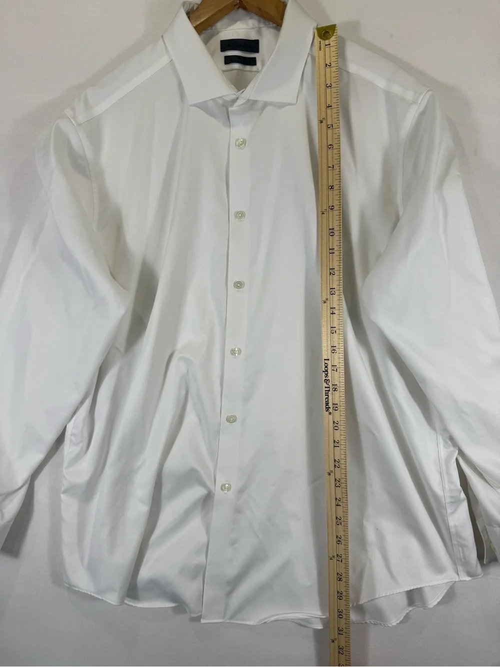 Calvin Klein White Men's Dress Shirt - Spread Collar